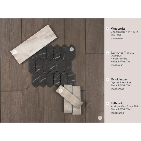 Daltile Lamora Marble Olympus 11 in. x 12 in. Glazed Ceramic