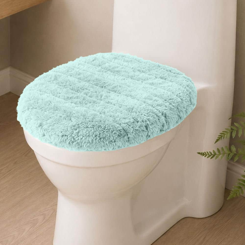 Home Weavers Microfiber Toilet Lid Cover, Machine Wash, Fits Round, Elongated & Oblong Toilet Lids, 18x18, Turquoise price history on PriceWatchPro