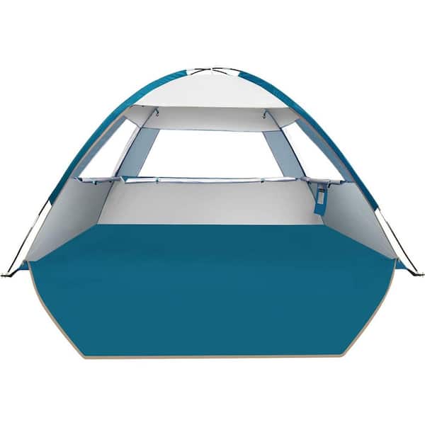 7 ft. x 5 ft. Silver Beach Tent Sun Shade, UPF 50 plus Shelter, Lightweight, Easy Setup
