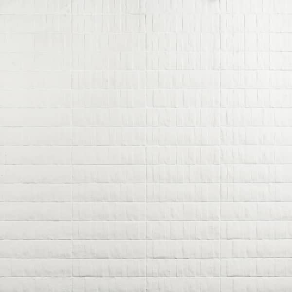 Ivy Hill Tile Chord Matter Plaster White 2.95 in. x 11.81 in. Textured Porcelain Floor and Wall Tile (4.35 sq. ft./Case)