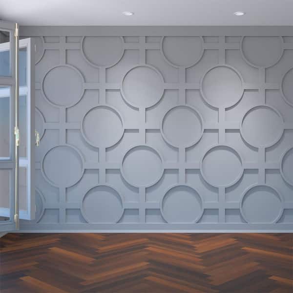Ekena Millwork 42 1/4 in.W x 23 3/8 in.H x 3/8 in.T Large Chesterfield Decorative Fretwork Wall Panels in Architectural Grade PVC