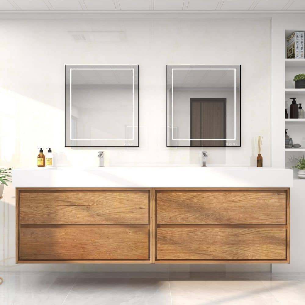 BV Better Vanity Saggie 84 in. W x 20 in. D x 28 in. H Double Sink ...