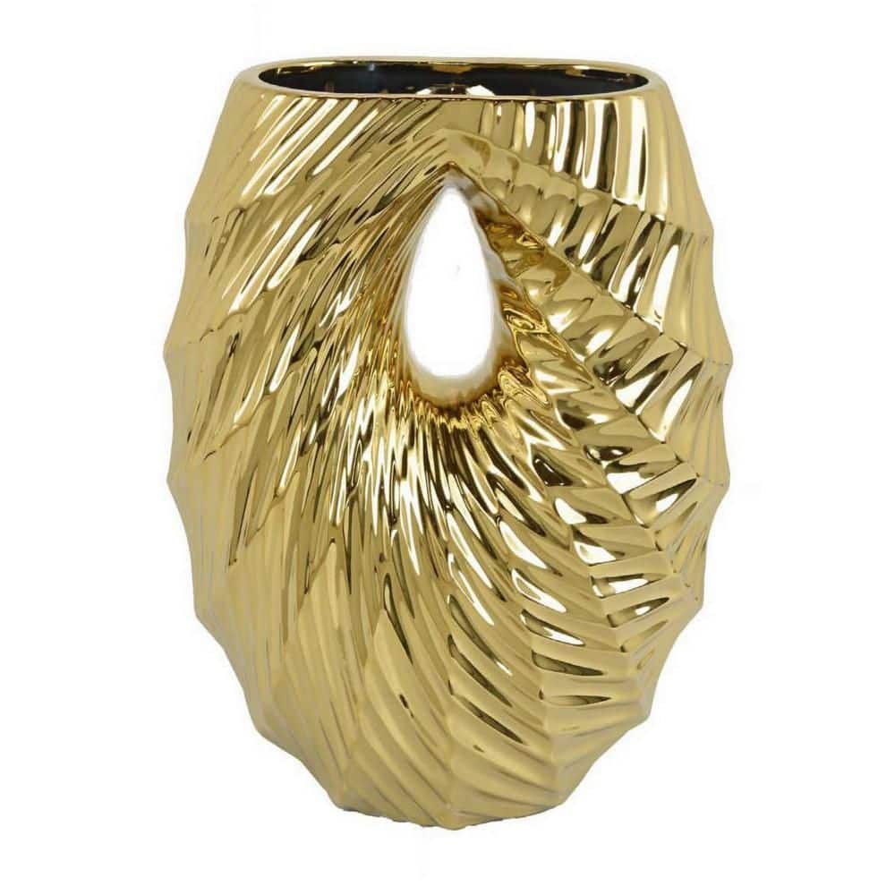 Modern 15.75 in. Gold Ceramic Amphora Decorative Vase price history on PriceWatchPro