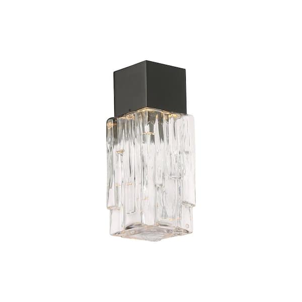 WAC Lighting Nord 12 in. Black Integrated LED Outdoor Wall Sconce in 3000K