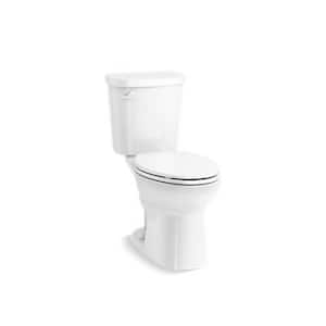 Valton 2-Piece 1.28 GPF Single Flush Elongated Toilet in White