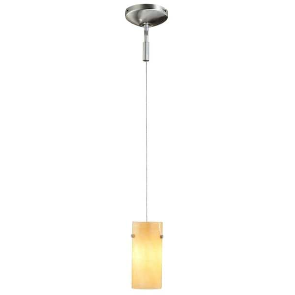 Hampton Bay 1-Light Brushed Steel Track Lighting Pendant Fixture