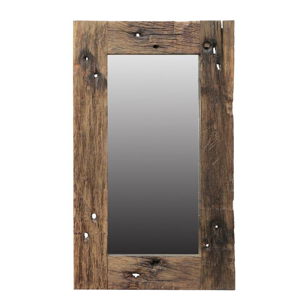 Wayne Reclaimed Wood Rustic Rectangular Floor Mirror