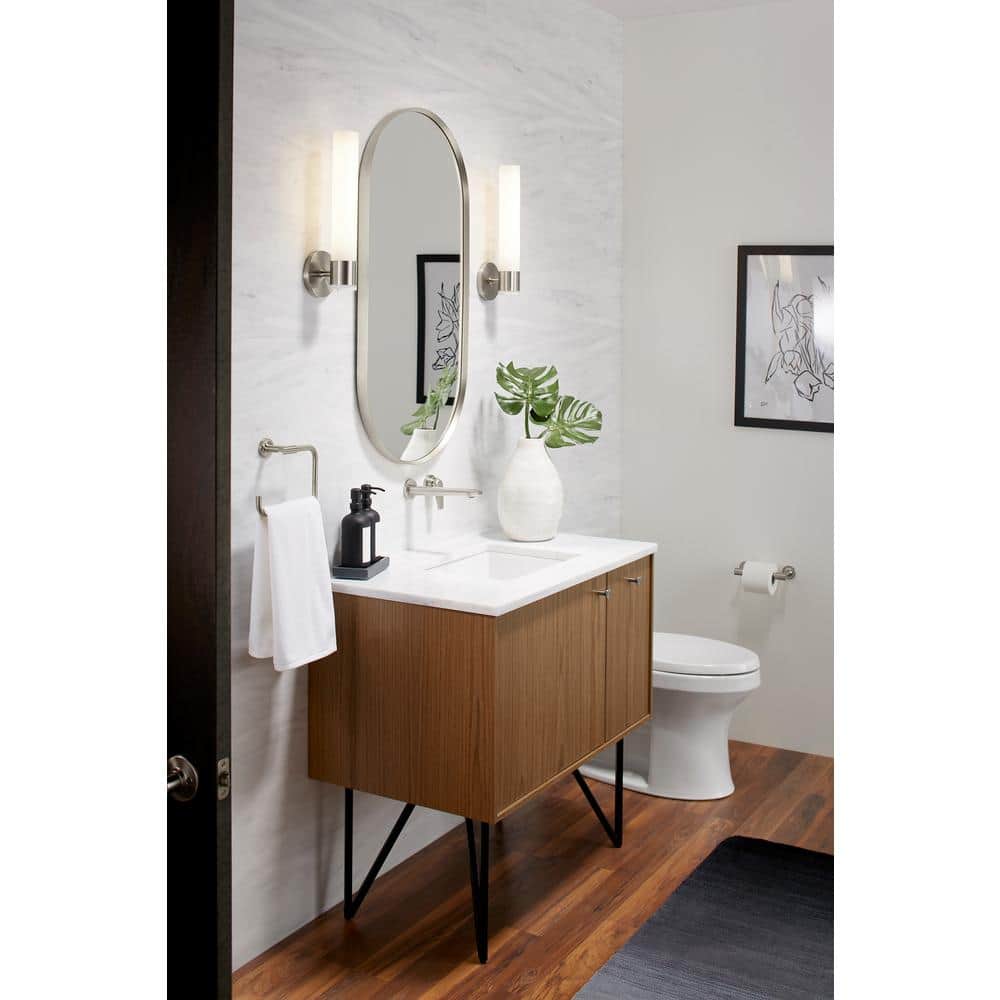 Essential Brushed Nickel 40" x 20" Capsule Vanity Mirror