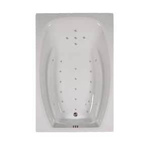 72 in. Acrylic Rectangular Drop-in Air Bathtub in White