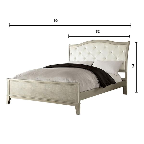 Adeline E.King Bed in Silver