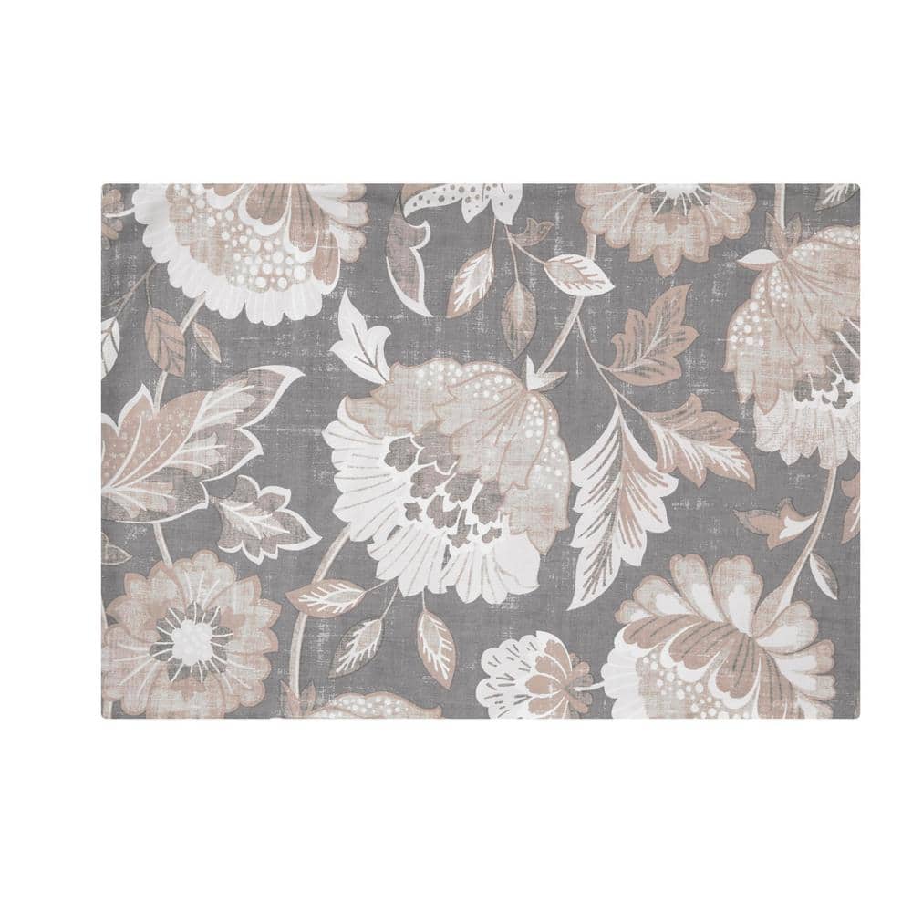 Larkspur Stone Gray and Khaki Cotton King Comforter Set