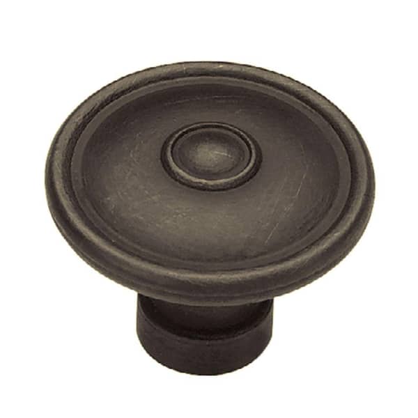 Liberty Rustique 1-1/2 in. (38mm) Distressed Oil Rubbed Bronze Ringed Cabinet Knob