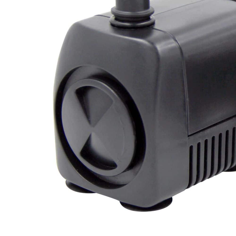 Black Submersible Water Pump for Fountains and Ponds, 265 GPH