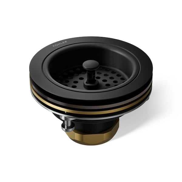 Duostrainer 4-1/2 in. Sink Strainer in Matte Black
