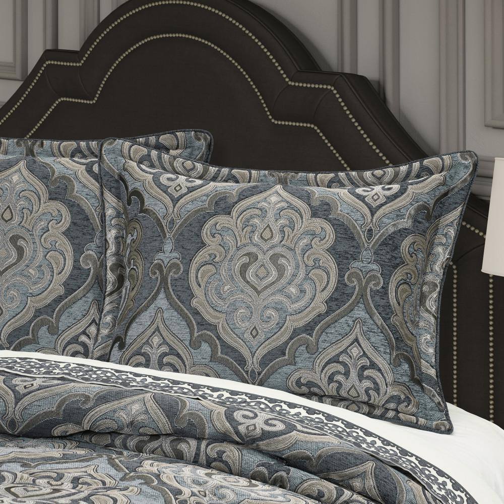 King Powder Blue Microfiber Comforter Set with Shams and Bedskirt
