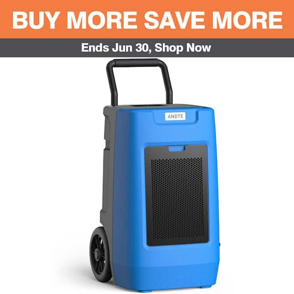 190 pt. 8,500 sq.ft. Quiet Bucketless Commercial Dehumidifier with Pump, Drain Hose for Basement, Auto Defrost (Blue)