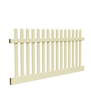 Kettle Straight 4 ft. H x 8 ft. W Sand Vinyl Un-Assembled Fence Panel