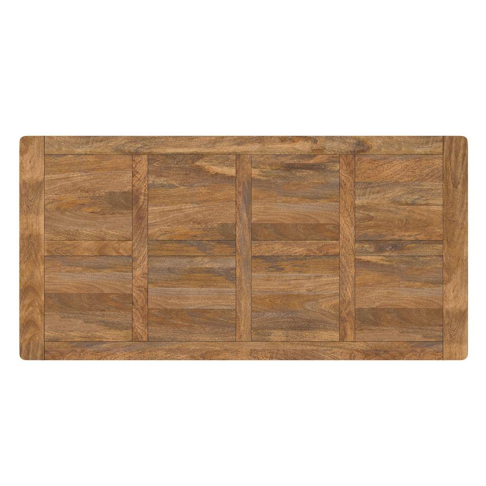 Campbell 72" Burnt Wax Mango Wood Industrial Dining Table