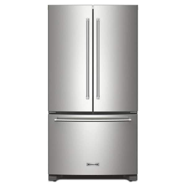 36 in. 20 cu. ft. Counter-Depth French Door Refrigerator in Stainless Steel