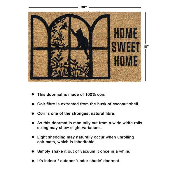 RugSmith White Home Sweet Home 18 in. x 30 in. Doormat DM5950 - The Home  Depot