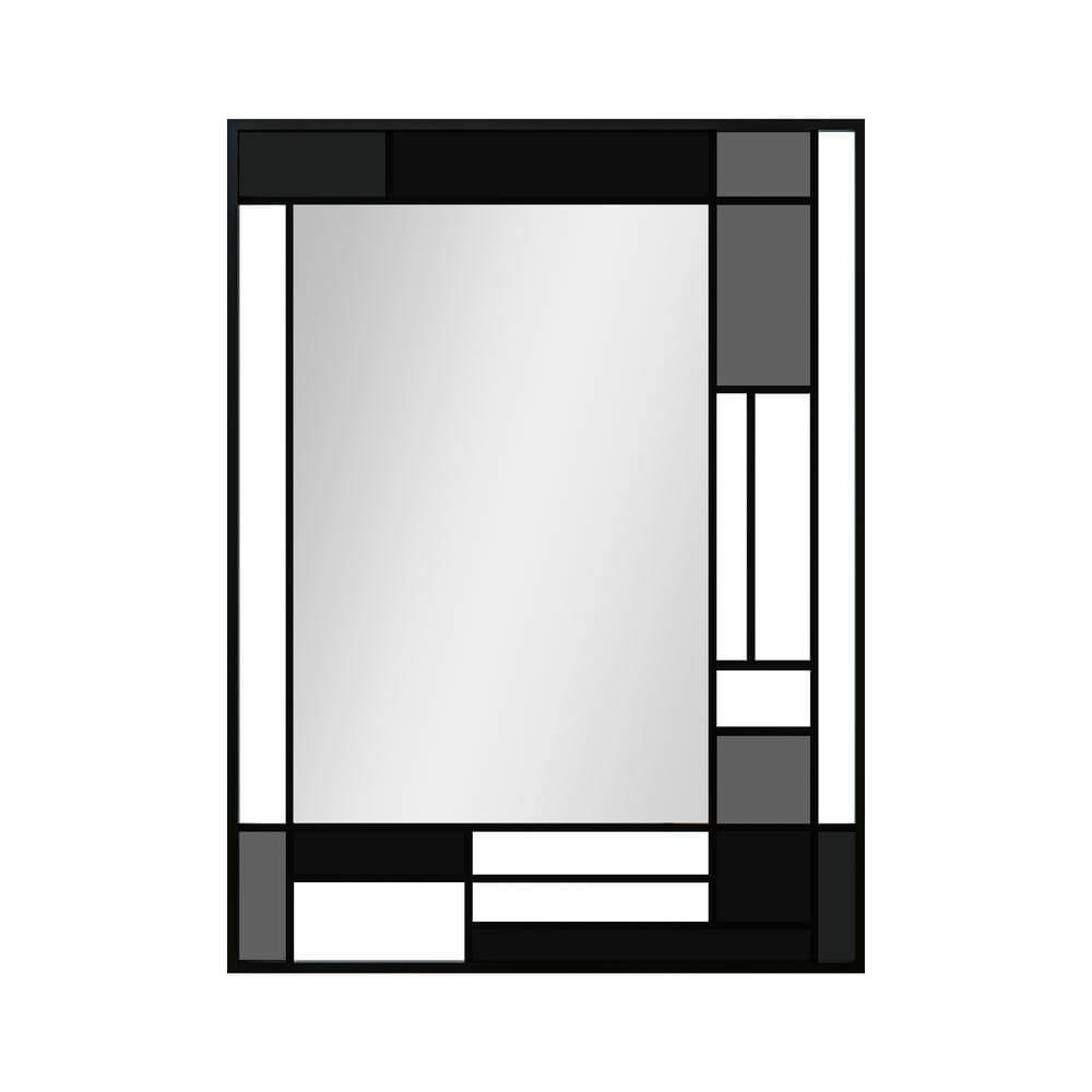24 in. W. x 32 in. H Rectangular Framed Wall Bathroom Vanity Mirror in Grey price history on PriceWatchPro