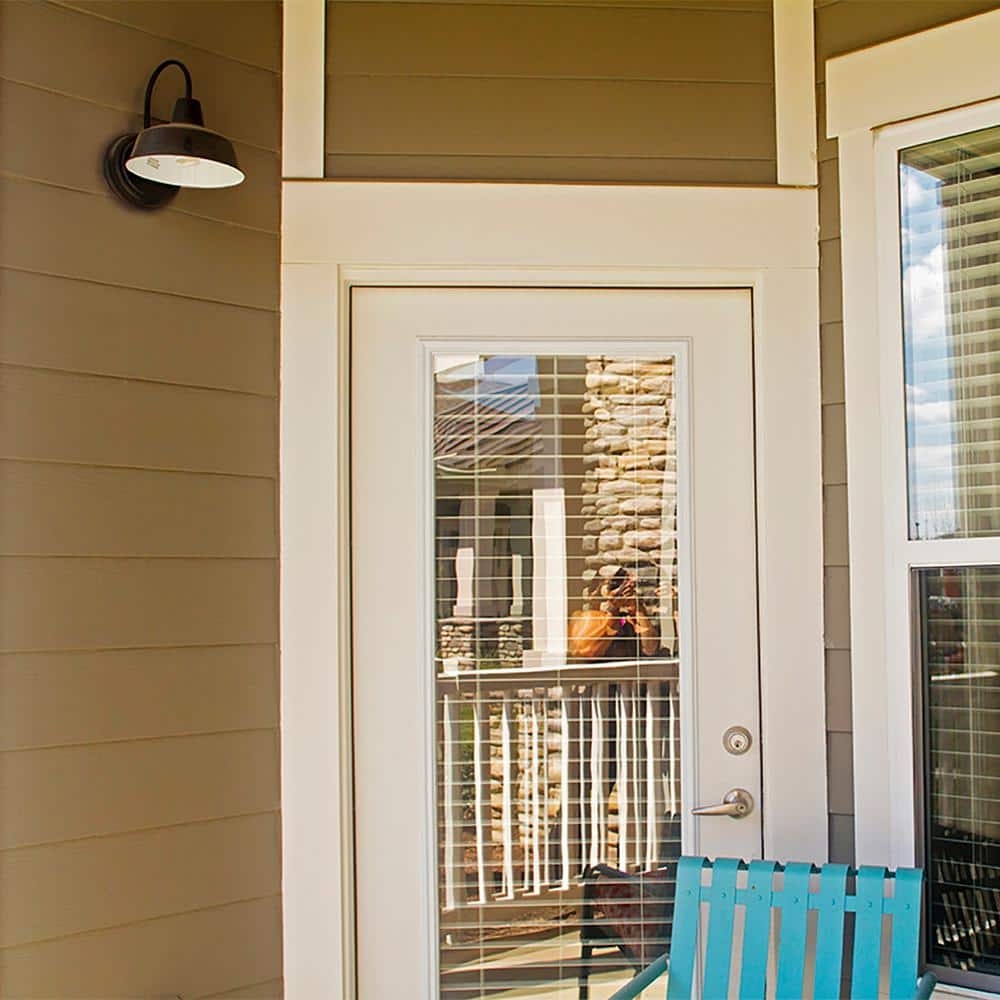 Mason 11" Satin Black Industrial Farmhouse Outdoor Sconce