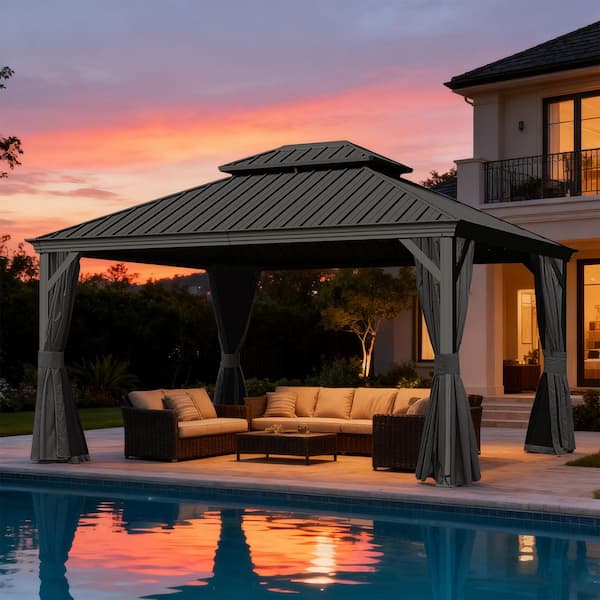 ハウス【80枚程度】TF0112−2　LPレコード　大量　クラブ　HOUSE domi outdoor living 13 ft. x 15 ft. Hardtop Gazebo with Steel