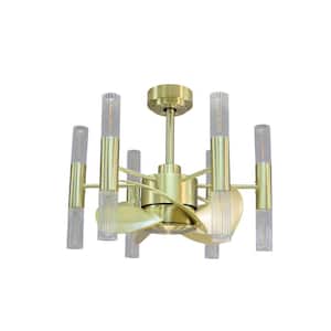 Candelabro Brushed Brass Voice Activated Smart Ceiling Fan