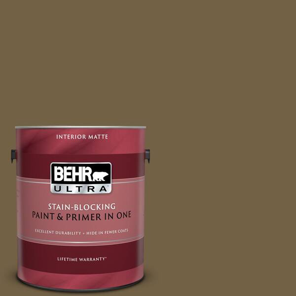 BEHR ULTRA 1 gal. #UL180-27 Tree Swing Matte Interior Paint and Primer in One