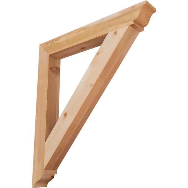 Ekena Millwork 3.5 in. x 36 in. x 32 in. Western Red Cedar Traditional Smooth Bracket