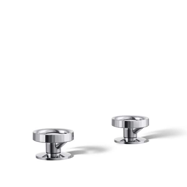 KOHLER Components Bathroom Sink Handles with Industrial Design in Polished Chrome