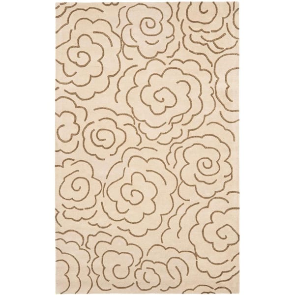 SAFAVIEH Soho Beige/Multi 5 ft. x 8 ft. Floral Area Rug