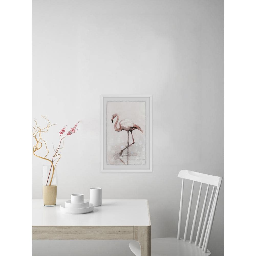 45 in. H x 30 in. W Flamingo Splash by Marmont Hill Framed Wall Art