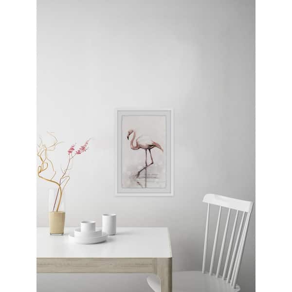 Unbranded 45 in. H x 30 in. W "Flamingo Splash" by Marmont Hill Framed Wall Art