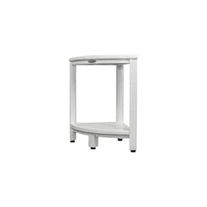 Oasis 2-Tier Teak Corner Shower Stool in Driftwood