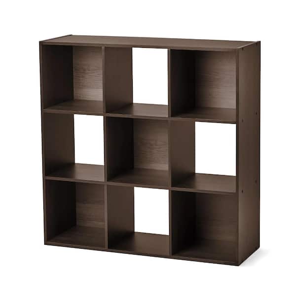 36 in. H x 36 in. W x 12 in. D Espresso 9- Cube Organizer