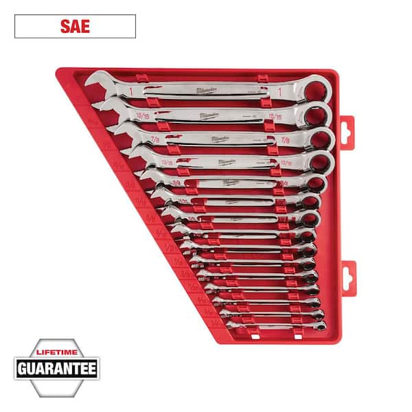 SAE Ratcheting Combination Wrench Set (15-Piece)