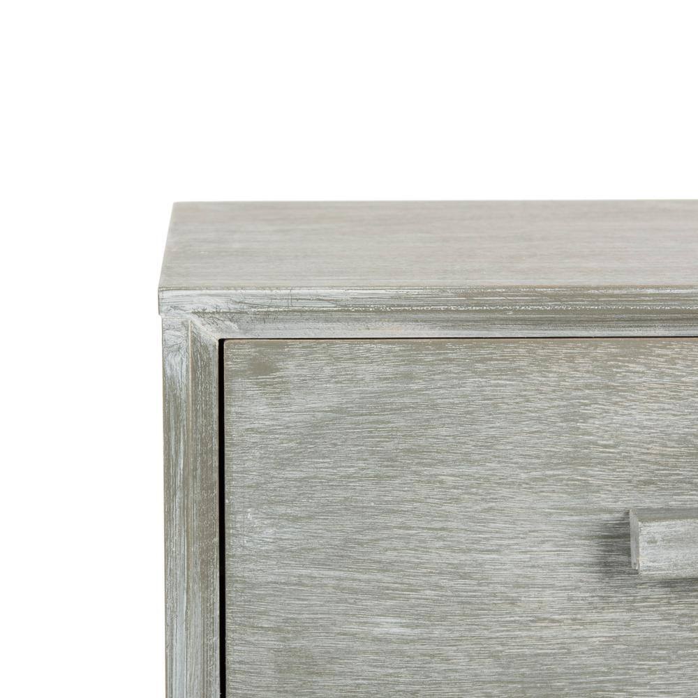 Pomona Slate Grey 3-Drawer Transitional Accent Table