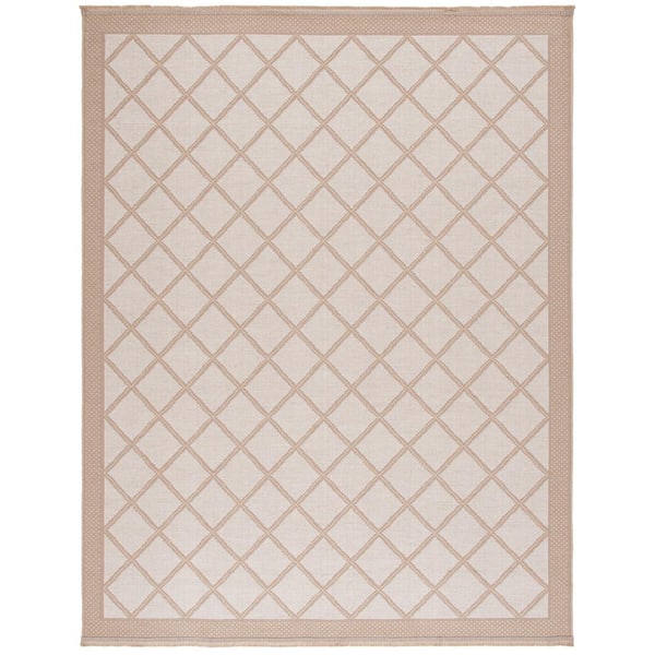 SAFAVIEH Aspect Ivory/Natural 8 ft. x 10 ft. Border Diamond Area Rug