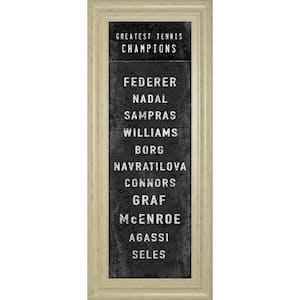 "The Greatest Tennis Champions" By The Vintage Collection Framed Print Typography Wall Art 42 in. x 18 in.