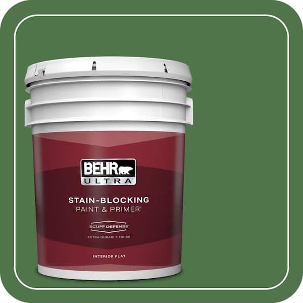 BEHR ULTRA 5 gal. #MQ4-49 Emerald Forest Extra Durable Flat Interior Paint & Primer