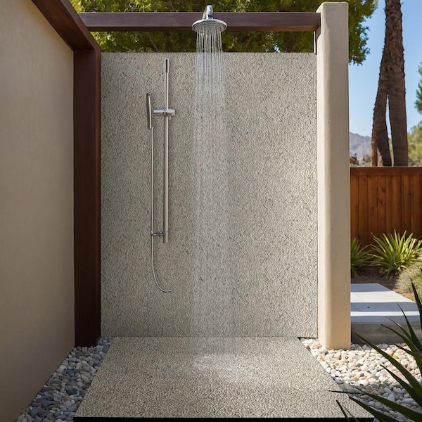Ivory White Mini Pebble 12 in. x 12 in. Tumbled Marble Mesh-Mounted Mosaic Floor and Wall Tile (9.6 sq. ft. /Case)