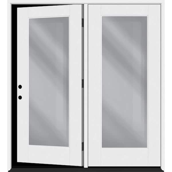 Regency 72 in. x 80 in. Full Lite Clear Glass Primed RHOS Unfinished Fiberglass Retro Patio Door with 6 in. Jamb