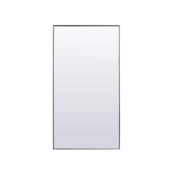 Unbranded Simply Living 72 in. W x 36 in. H Rectangle Metal Framed Silver Full Length Mirror