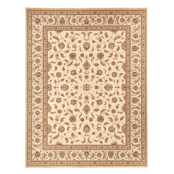 Home Decorators Collection Maggie Cream 7 ft. 10 in. x 10 ft. Area Rug