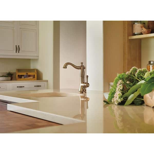 Cassidy Gold Single-Handle Bar Faucet in Champagne Bronze