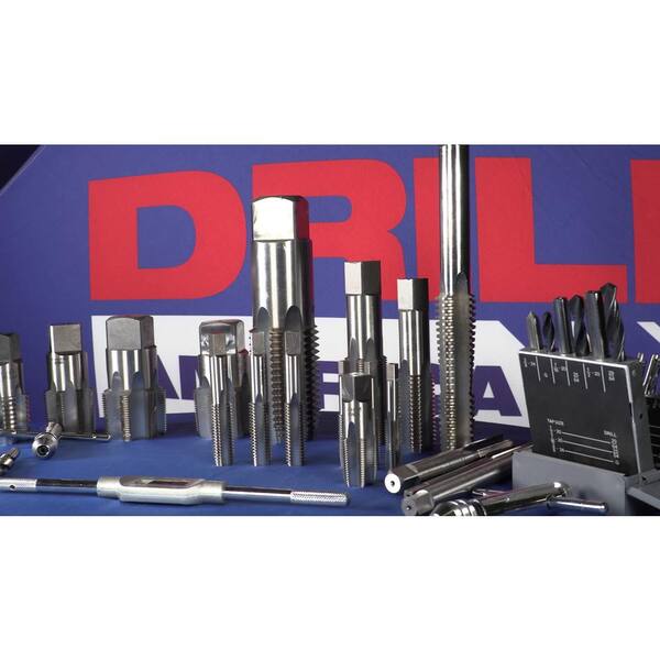 Drill America #3-48 Tap And Drill Set – HSS Plug Tap With #47 HSS Drill Bit, Plastic Case For Precision Threading