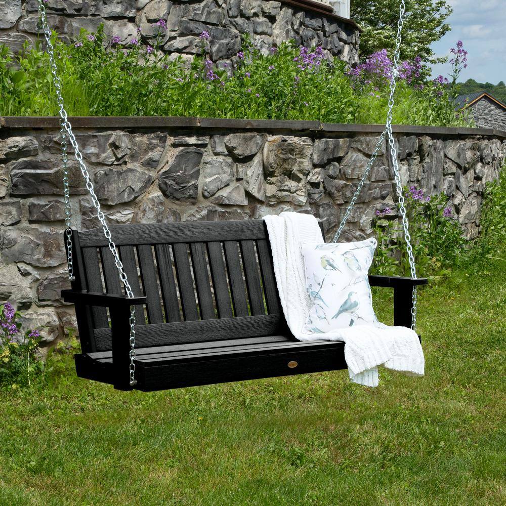 Lehigh 4 ft. 2-Person Black Recycled Plastic Porch Swing price history on PriceWatchPro