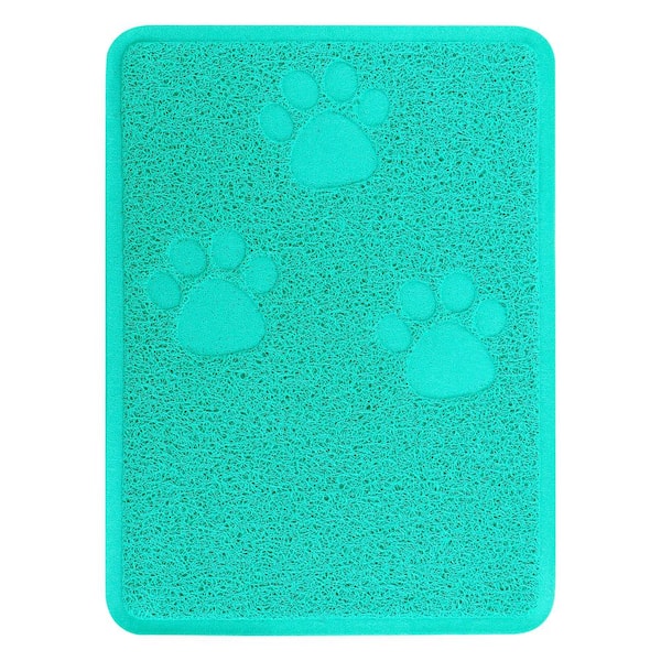 Gibson Everyday Pet Elements 18.5 x 13.78 Inch Paw Prints Placemat in Turquoise