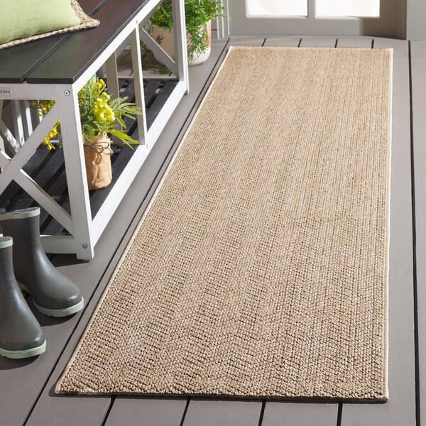 Sisal All-Weather 2 x 9 Natural Chevron Runner Rug